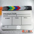 画像1: ドラマ・映画撮影・自主制作用 アクリル製 ホワイトアクリルボード式 業務用 カチンコ カラー柄 (1)