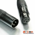 画像3: キャノン用 XLR (オス) ⇔ キャノン XLR (メス) ケーブル 極短34cm (3)