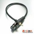 画像3: 3.5mm ステレオ ミニジャック (オス) ⇔ キャノン XLR (メス) 変換ケーブル 極短39cm (3)