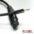 画像2: 3.5mm ステレオ ミニジャック (オス) ⇔ キャノン XLR (メス) 変換ケーブル 極短39cm