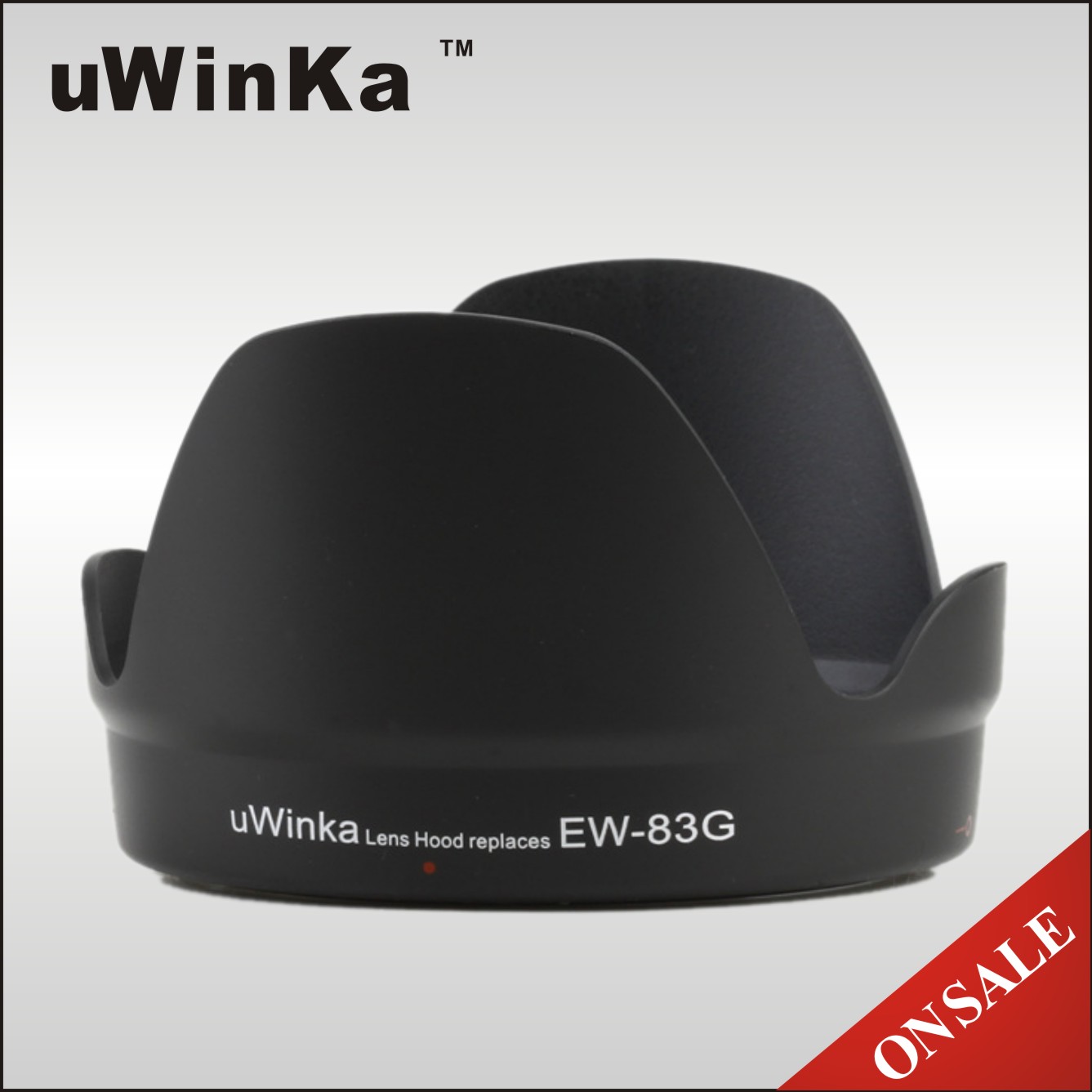 画像1: [在庫処分] uWinKa製(JJC製品) キャノン レンズフード EW-83G 互換品 EF28-300mm F3.5-5.6L IS USM 対応 黒